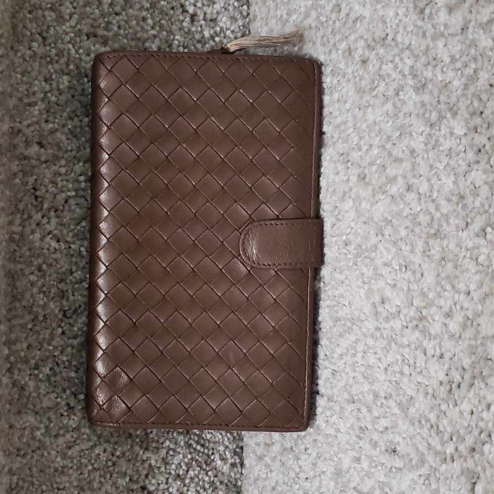 Bottega Veneta Brown Woven Wallet